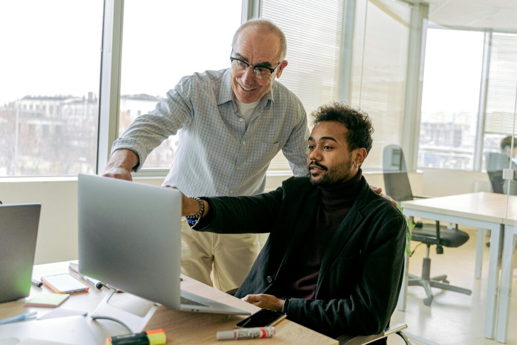 manager explaining sales strategies
